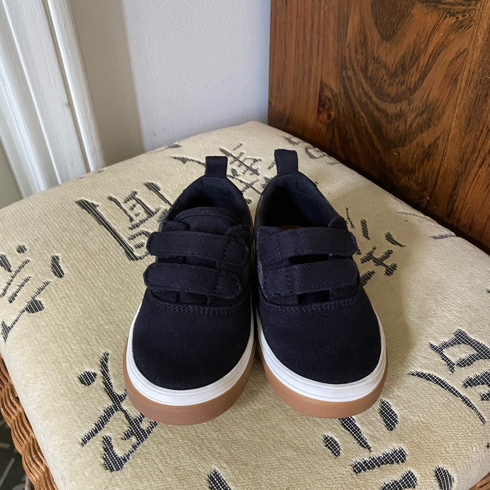 1994 UNISEX Black & Gray Double Strap Velcro Sneakers Size US 5